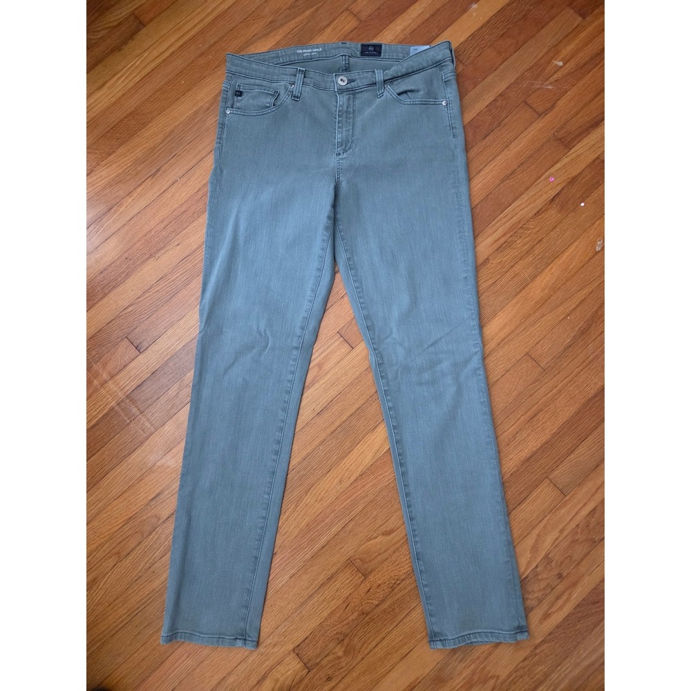 AG Adriano Goldschmied The Prima Ankle Cigarette Jeans Sage Green 30R